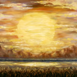 "Beauty at the End" Textured Oil Painting by Tsukiyo Hoshikage