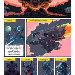 Zorgons vs Neural Knights Comic Book Page #1