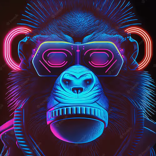 Neon monkey