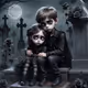 Gothic girl and boy