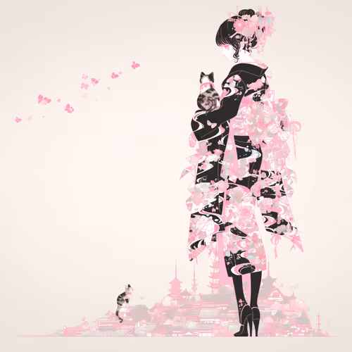 Cats and Kyoto's fantastic scenery