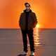 Man in the sunset
