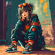 Pixel anime girl #38