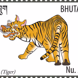 Tak (Tiger) The Four Mythical Animals. Nu.30