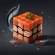 sushi and salmon as Rubik's Cube... 😜