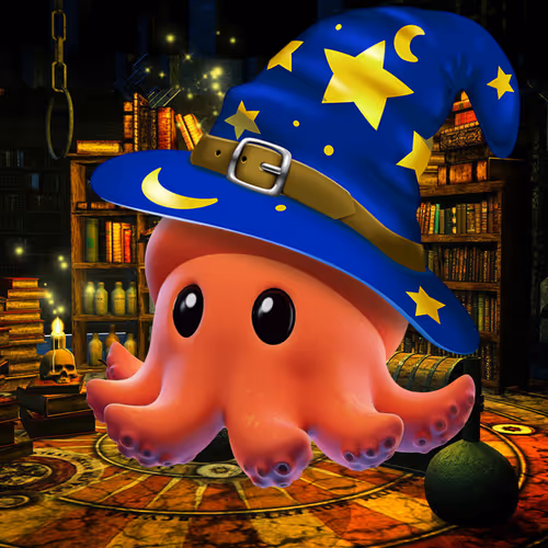 Squid wif Wizard Hat