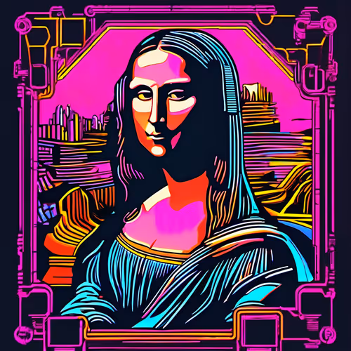 Neon Mona Lisa