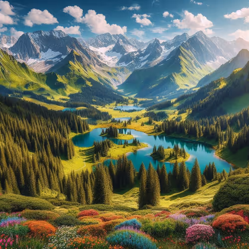 Forest mountains