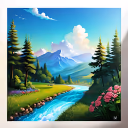 lanscape art paint ai #45