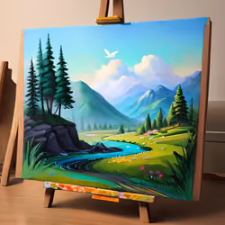 lanscape art paint ai #8