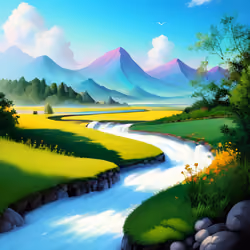 lanscape art paint ai #1