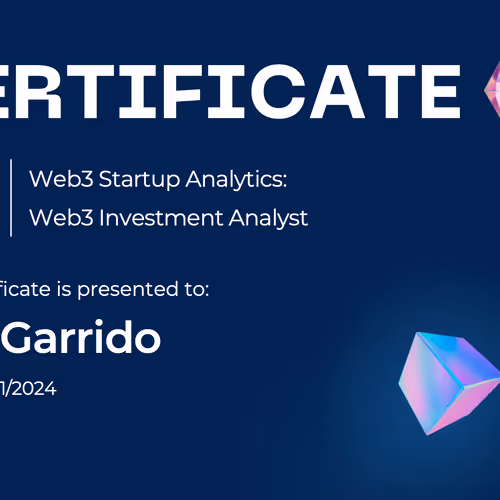 Web3 Startups Analytics Certificate