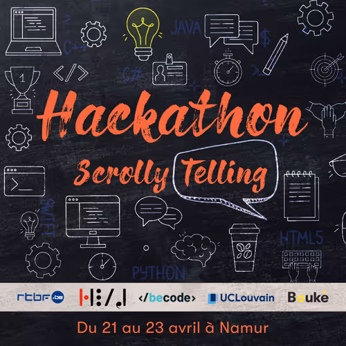Hackathon "Scrolly Telling Journalism" (21-23 avril 2023 - Namur)