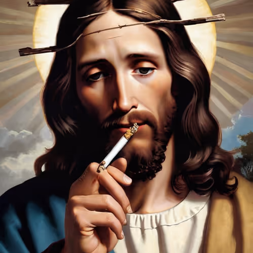 Jesus with a joint