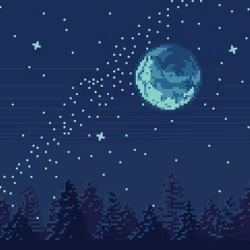 Night pixel sky