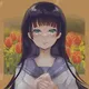 beautiful girl and flowers