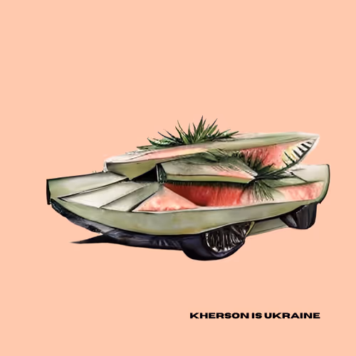 Watermelon tanks. Kherson is Ukraine