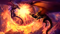 Dragons in fire