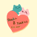 Teal & Tear Cat Couple