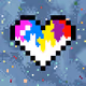 Collection Pixel Art Heart