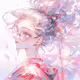 The birthstone of April -kimono dress-