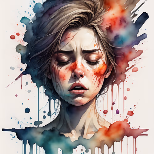 pain in watercolor
