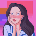 The lady face