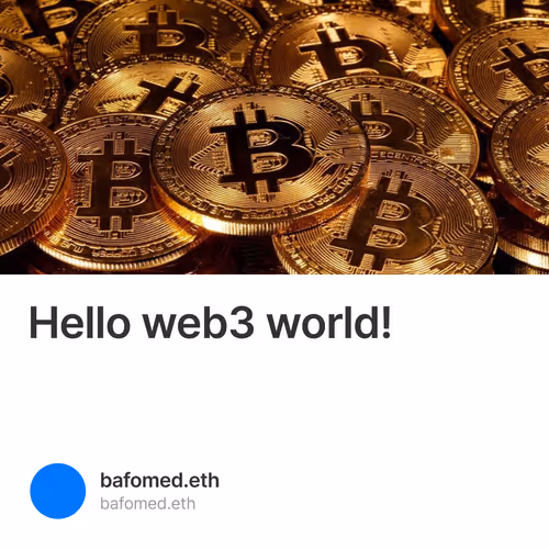 Hello web3 world!