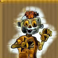 colorful cute zombie