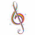 Multicolor Music Notes