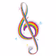 Multicolor Music Notes
