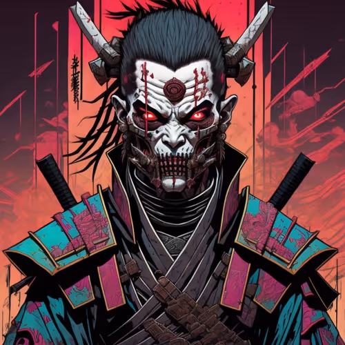 Cyberpunk Samurai Zombie