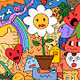 doodle drawing according to colorful imagination
