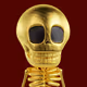Skeleton Amulet GOLD 3D