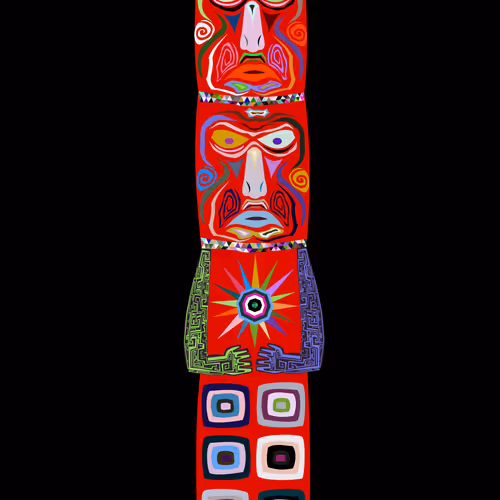 Totems Geant a deux tetes
