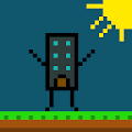 city buildings jumping