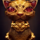 golden cat figurine