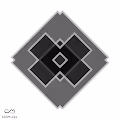 Geometric Abstract in black and white
