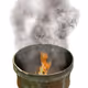 Burned trash