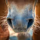Wild horses running freely in nature