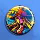 Pinback Witch Button