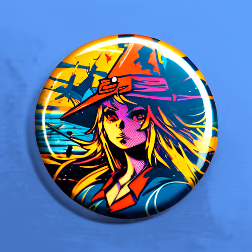 Pinback Witch Button