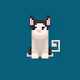 Cute cat pixel art