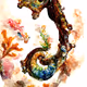 Watercolor Seahorses