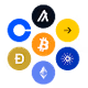 Crypto text logos