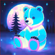 bear on moon light