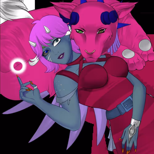 Girl and petart