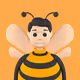 Funny Bee Art