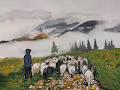 Shepherds (gouache)