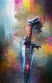 Dragon Katana Dual Swords Dagger NFT ART